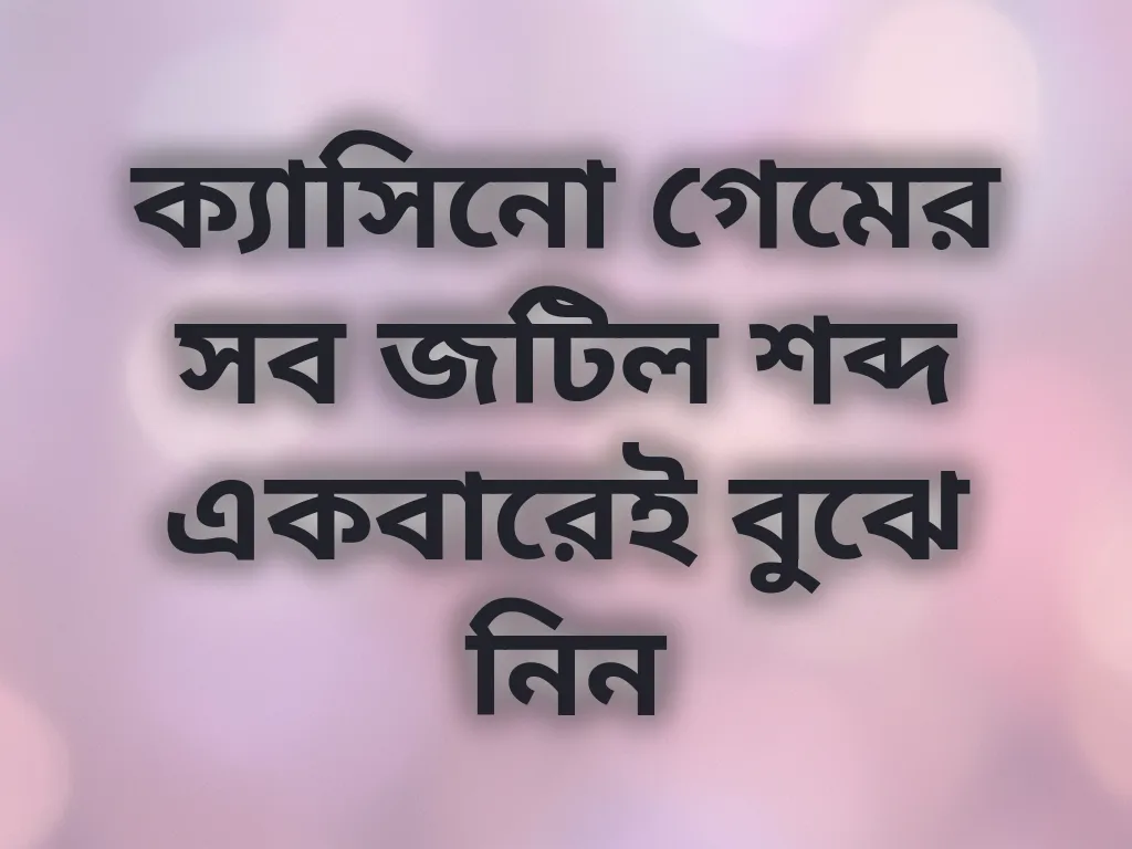ক্যাসিনো টার্মস গাইড